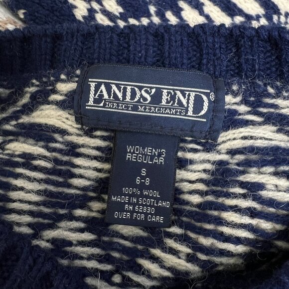 Vintage 100% Wool Fair Isle Sweater Winter Christmas Knit Scandinavian Fisherman - Picture 4 of 5